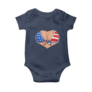 American Flag Bikini Baby Onesie Patriotic Summer Vacation Gift TS12 Navy Print Your Wear