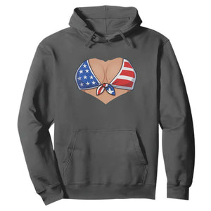 American Flag Bikini Hoodie Patriotic Summer Vacation Gift TS12 Dark Heather Print Your Wear