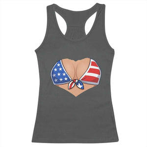 American Flag Bikini Racerback Tank Top Patriotic Summer Vacation Gift