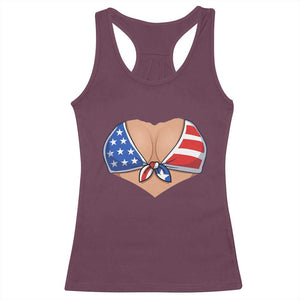 American Flag Bikini Racerback Tank Top Patriotic Summer Vacation Gift