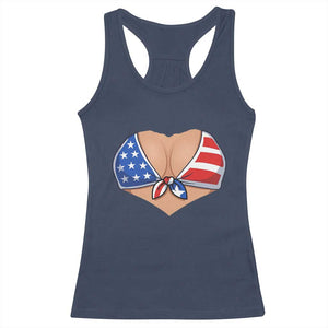 American Flag Bikini Racerback Tank Top Patriotic Summer Vacation Gift