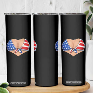 American Flag Bikini Skinny Tumbler Patriotic Summer Vacation Gift TS12 Print Your Wear