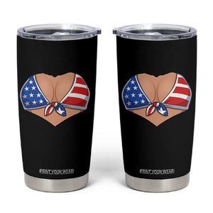 American Flag Bikini Tumbler Cup Patriotic Summer Vacation Gift TS12 Black Print Your Wear