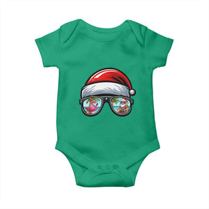 Funny Santa Sunglasses Baby Onesie Beach Christmas Vacation Graphic TS12 Irish Green Print Your Wear