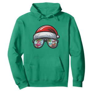 Funny Santa Sunglasses Hoodie Beach Christmas Vacation Graphic TS12 Irish Green Print Your Wear