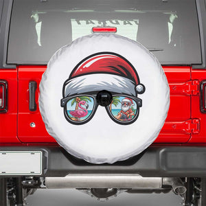 Funny Santa Sunglasses Spare Tire Cover Beach Christmas Vacation Graphic TS12 White Print Your Wear