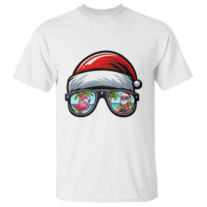 Funny Santa Sunglasses T Shirt Beach Christmas Vacation Graphic TS12 White Print Your Wear