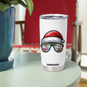 Funny Santa Sunglasses Tumbler Cup Beach Christmas Vacation Graphic