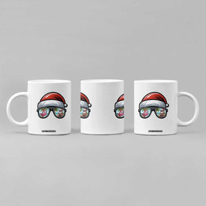 Funny Santa Sunglasses Coffee Mug Beach Christmas Vacation Graphic