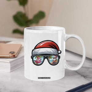 Funny Santa Sunglasses Coffee Mug Beach Christmas Vacation Graphic
