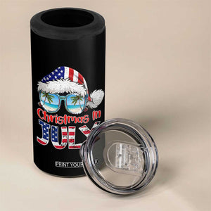 Christmas In July 4 in 1 Can Cooler Tumbler Patriotic USA Sunglasses Graphic TS12 Print Your Wear