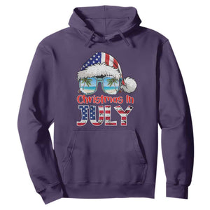 Christmas In July Hoodie Patriotic USA Sunglasses Graphic TS12 Purple Print Your Wear