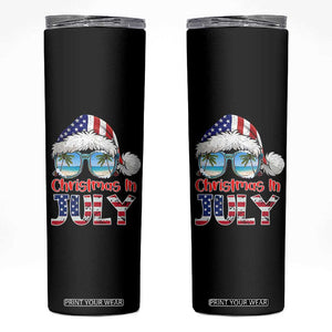 Christmas In July Skinny Tumbler Patriotic USA Sunglasses Graphic TS12 Black Print Your Wear