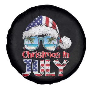 Christmas In July Spare Tire Cover Patriotic USA Sunglasses Graphic TS12 Print Your Wear