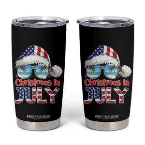 Christmas In July Tumbler Cup Patriotic USA Sunglasses Graphic TS12 Black Print Your Wear