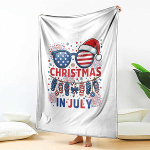 Patriotic USA Sunglasses Christmas In July Graphic Throw Blanket TS12 Print Your Wear