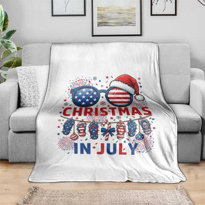 Patriotic USA Sunglasses Christmas In July Graphic Throw Blanket TS12 Print Your Wear