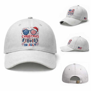 Patriotic USA Sunglasses Christmas In July Graphic Baseball Cap