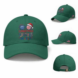 Patriotic USA Sunglasses Christmas In July Graphic Baseball Cap