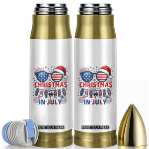 Patriotic USA Sunglasses Christmas In July Graphic Bullet Tumbler TS12 White Print Your Wear