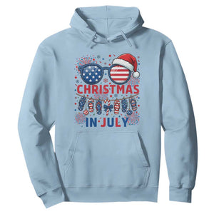 Patriotic USA Sunglasses Christmas In July Graphic Hoodie TS12 Light Blue Print Your Wear
