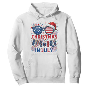 Patriotic USA Sunglasses Christmas In July Graphic Hoodie TS12 White Print Your Wear