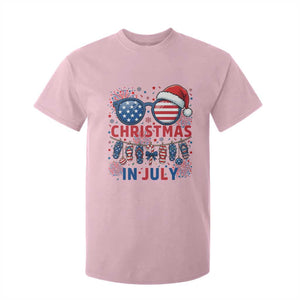 Patriotic USA Sunglasses Christmas In July Graphic T Shirt For Kid TS12 Light Pink Print Your Wear