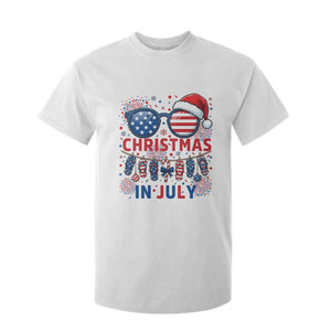 Patriotic USA Sunglasses Christmas In July Graphic T Shirt For Kid TS12 White Print Your Wear
