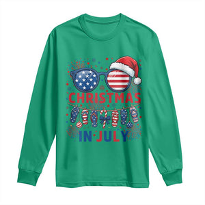 Patriotic USA Sunglasses Christmas In July Graphic Long Sleeve Shirt TS12 Irish Green Print Your Wear