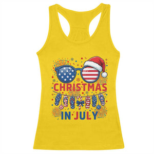 Patriotic USA Sunglasses Christmas In July Graphic Racerback Tank Top TS12 Daisy Print Your Wear