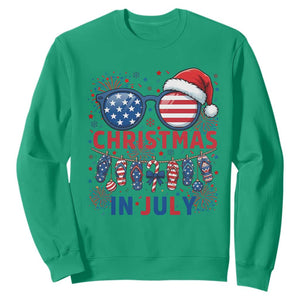 Patriotic USA Sunglasses Christmas In July Graphic Sweatshirt TS12 Irish Green Print Your Wear