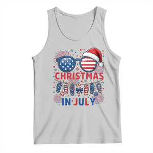 Patriotic USA Sunglasses Christmas In July Graphic Tank Top TS12 Ash Print Your Wear