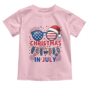 Patriotic USA Sunglasses Christmas In July Graphic Toddler T Shirt