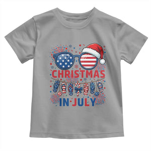 Patriotic USA Sunglasses Christmas In July Graphic Toddler T Shirt
