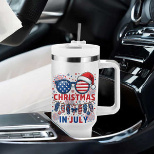 Patriotic USA Sunglasses Christmas In July Graphic Tumbler With Handle TS12 Print Your Wear