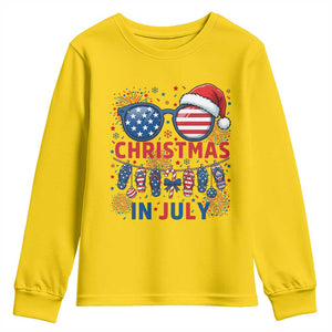 Patriotic USA Sunglasses Christmas In July Graphic Youth Sweatshirt TS12 Daisy Print Your Wear