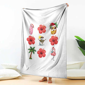 Christmas In July Throw Blanket Tropical Summer Beach Party Graphic TS12 Print Your Wear