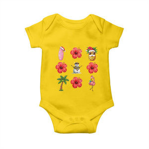 Christmas In July Baby Onesie Tropical Summer Beach Party Graphic TS12 Daisy Print Your Wear