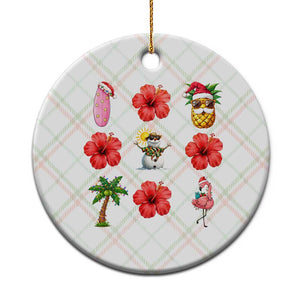Christmas In July Ceramic Ornament Tropical Summer Beach Party Graphic TS12 1pc Christmas Plaid Print Your Wear