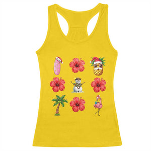 Christmas In July Racerback Tank Top Tropical Summer Beach Party Graphic TS12 Daisy Print Your Wear