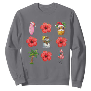 Christmas In July Sweatshirt Tropical Summer Beach Party Graphic TS12 Charcoal Print Your Wear