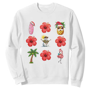 Christmas In July Sweatshirt Tropical Summer Beach Party Graphic TS12 White Print Your Wear
