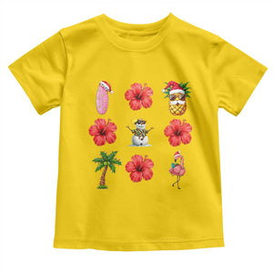 Christmas In July Toddler T Shirt Tropical Summer Beach Party Graphic TS12 Daisy Print Your Wear