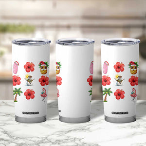 Christmas In July Tumbler Cup Tropical Summer Beach Party Graphic TS12 Print Your Wear