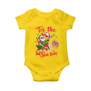 Funny Santa Christmas In July Graphic Baby Onesie Tis The Sea Sun TS12 Daisy Print Your Wear