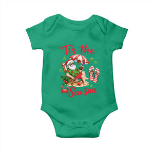 Funny Santa Christmas In July Graphic Baby Onesie Tis The Sea Sun TS12 Irish Green Print Your Wear