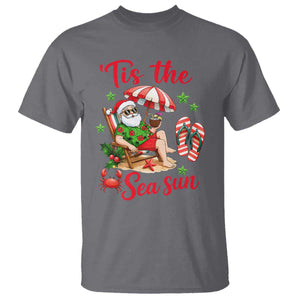 Funny Santa Christmas In July Graphic T Shirt Tis The Sea Sun