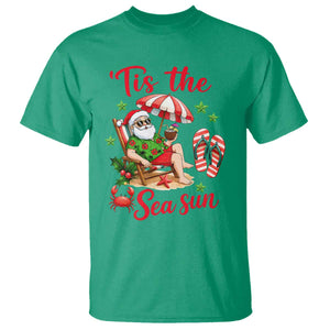 Funny Santa Christmas In July Graphic T Shirt Tis The Sea Sun