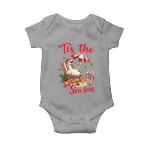 Funny Christmas In July Goose Baby Onesie Tropical Summer Beach Party TS12 Sport Gray Print Your Wear