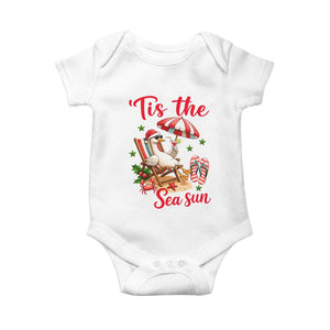Funny Christmas In July Goose Baby Onesie Tropical Summer Beach Party TS12 White Print Your Wear